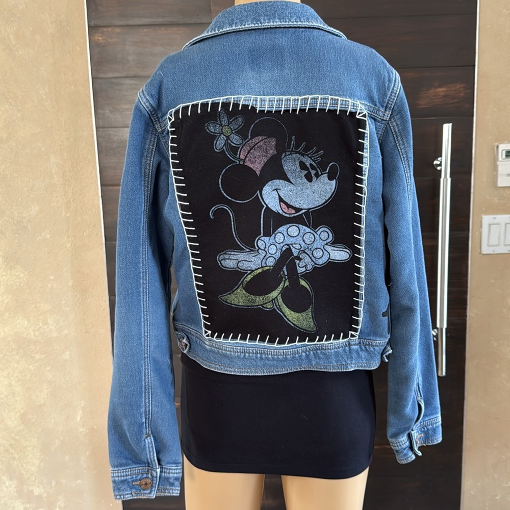 Mini Mouse Stretch Kid's Denim Jacket Size Kid's XL 14/16
